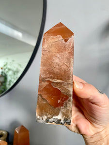 Amber Calcite Obelisk