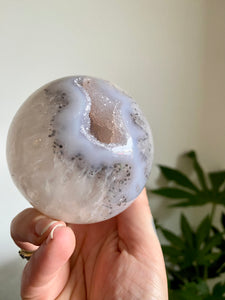 Agate Sphere with Manganese