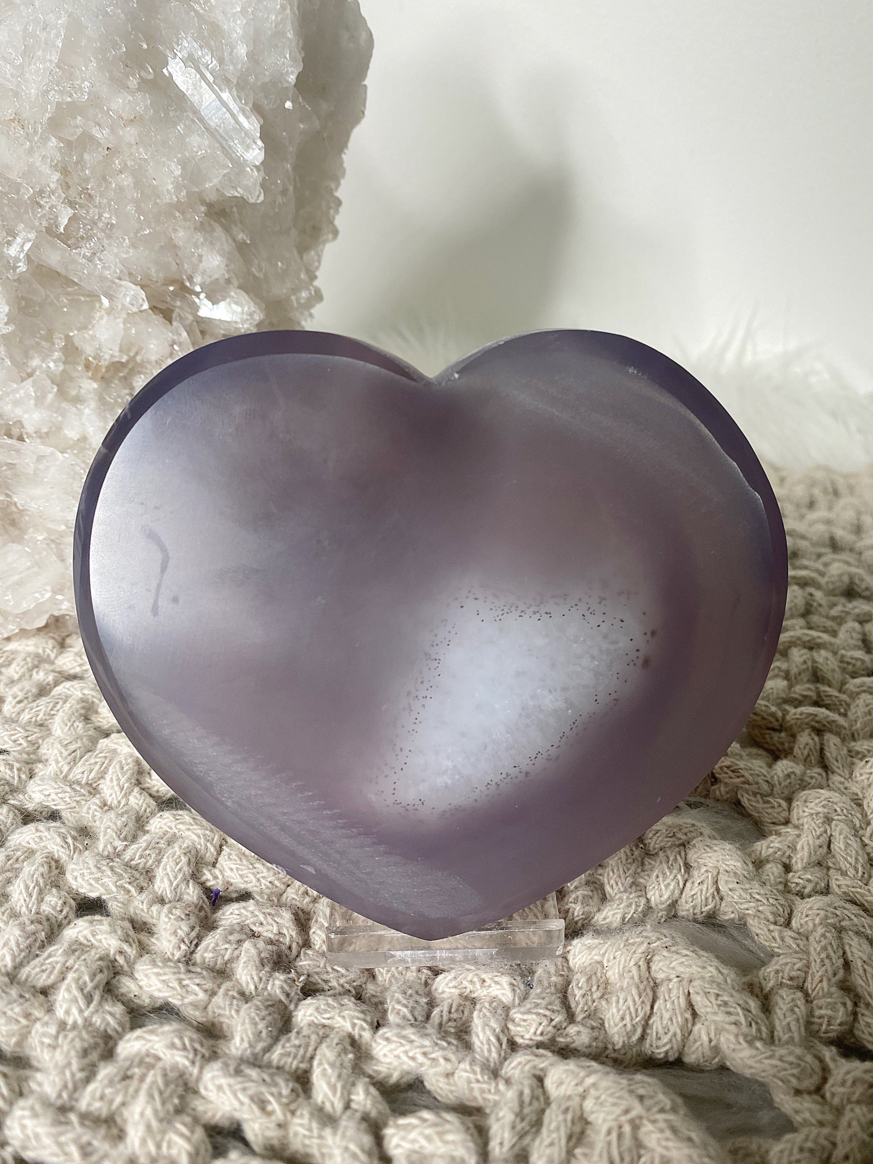 Purple Agate Heart