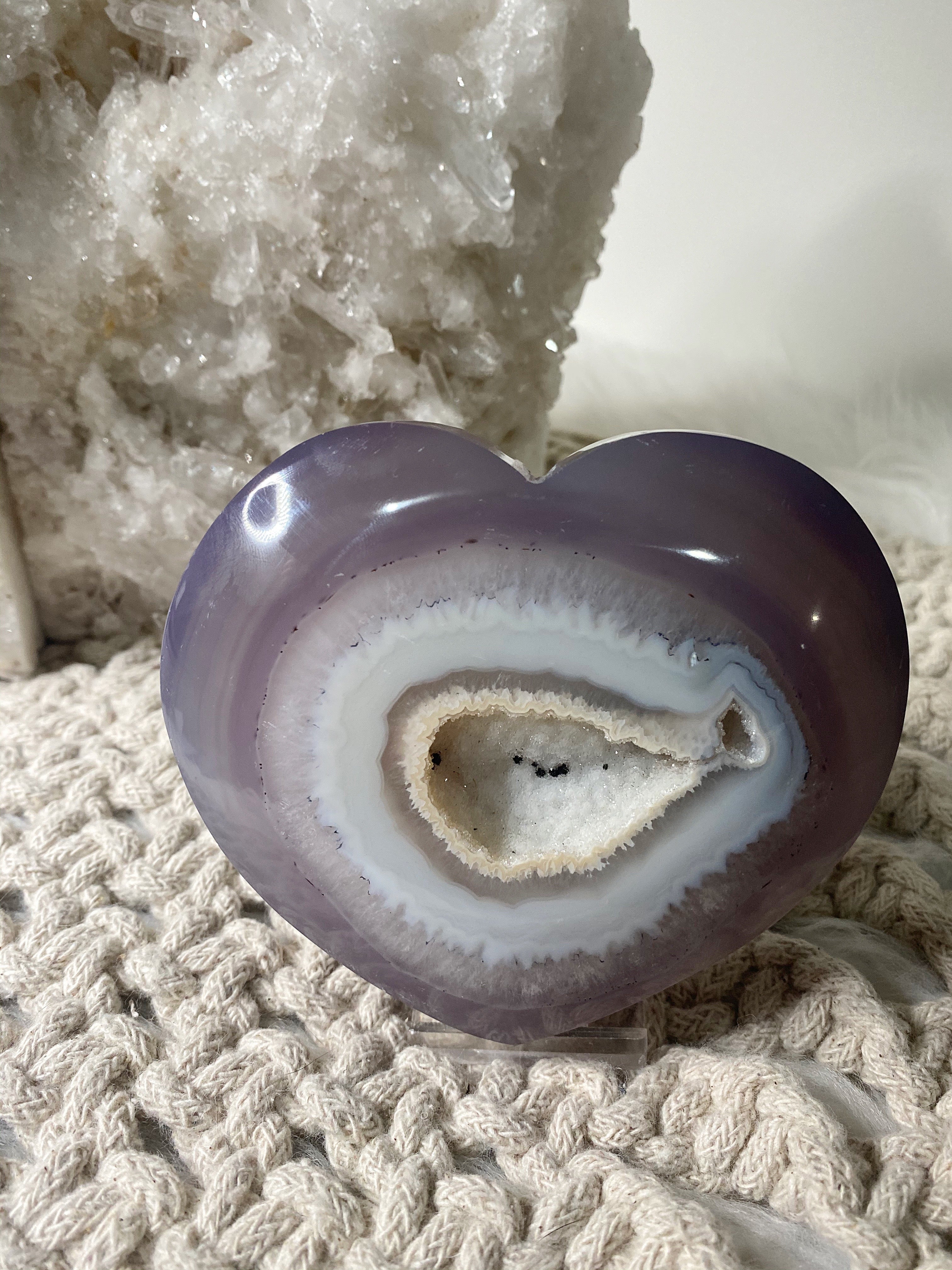 Purple Agate Heart