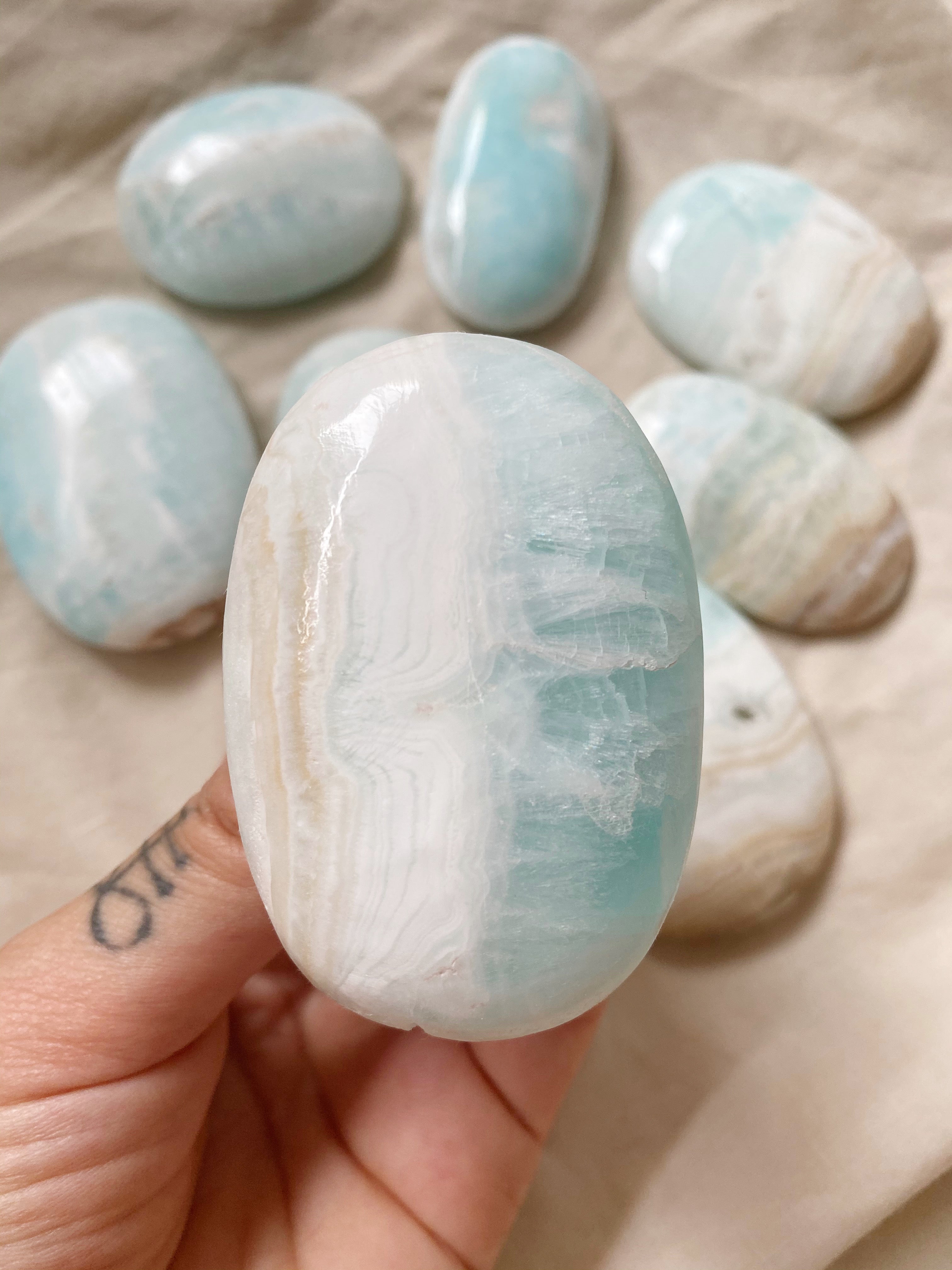 Caribbean Calcite Palm Stone