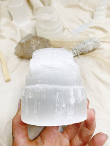 Selenite Candle Holder