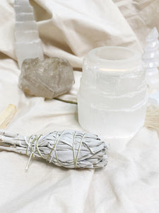 Selenite Candle Holder