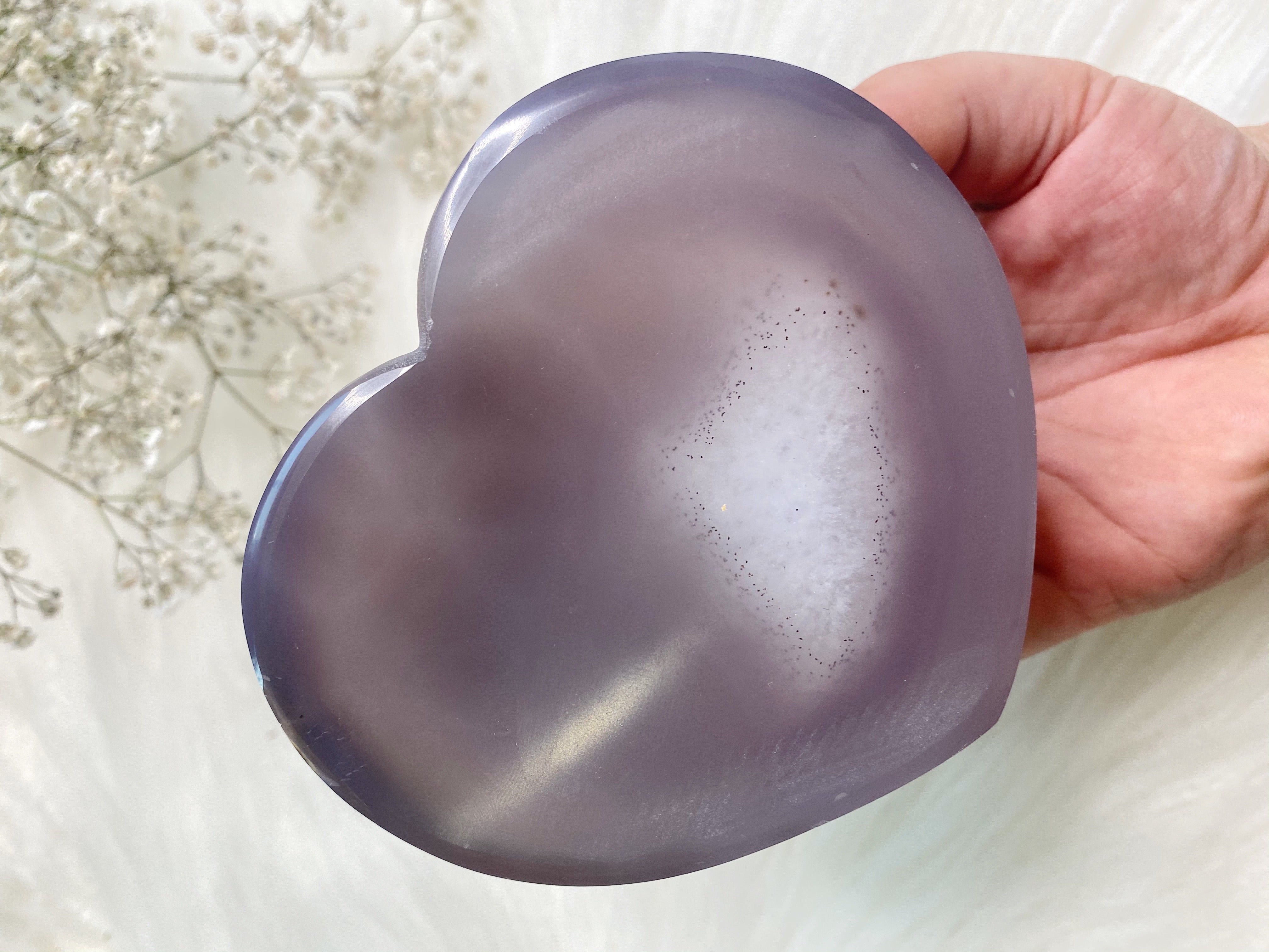 Purple Agate Heart