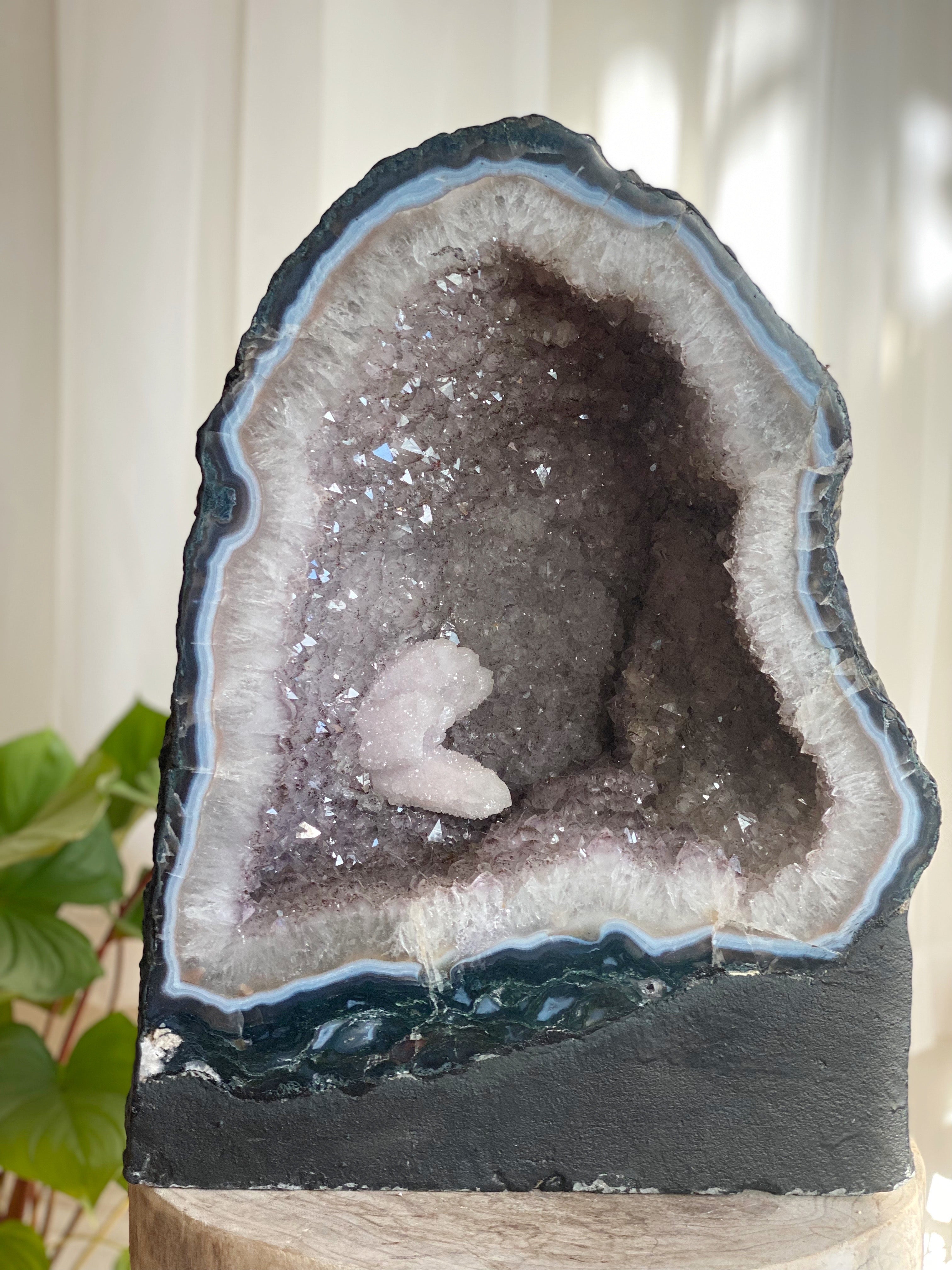 50kg Spirit Quartz x Amethyst x Moss Agate x Blue Lace Agate Cave